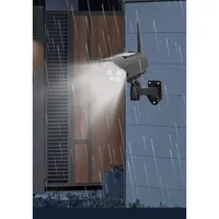 1pcs Solar Fake Security Camera With 360 Rotation Capability Motion Activation Red Light Flashing Light For Fence Wall Mounting 4