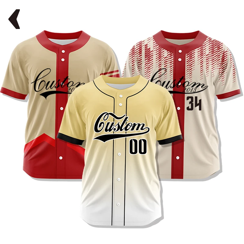 

Custom Sublimation Baseball Jersey Personalized Team Jersey for Men Custom Button-down Baseball Jerseys Uniform with Name