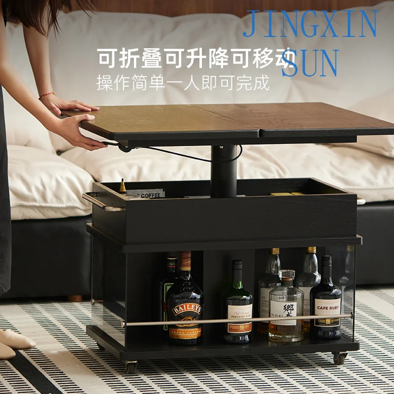solid wood lifting coffee table simple small apartment household living room