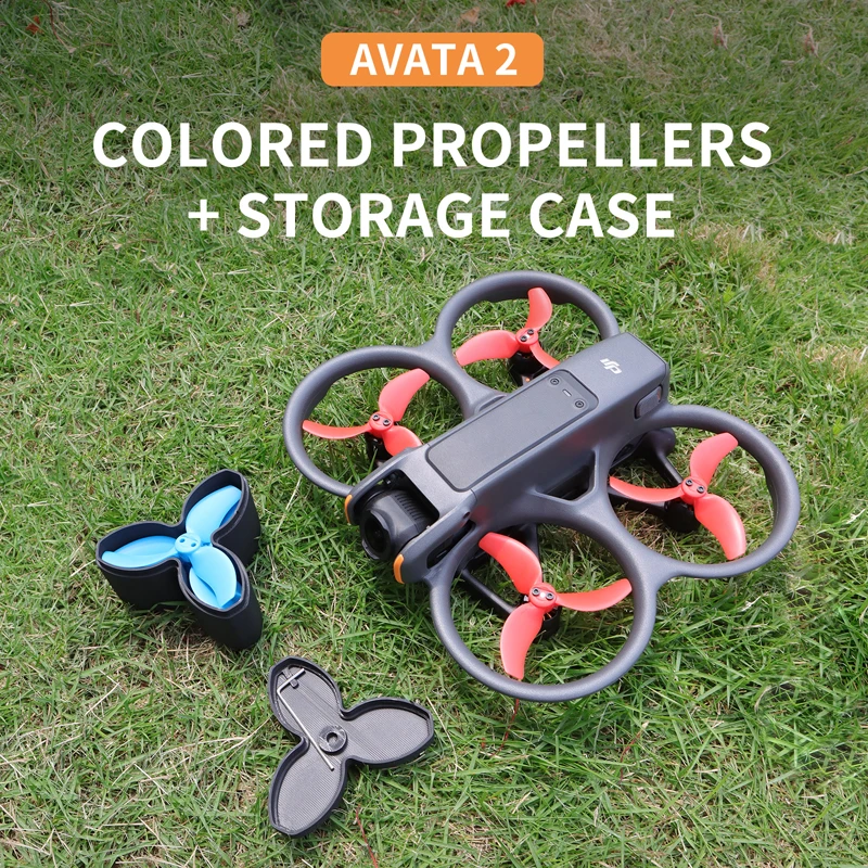 For DJI Avata 2 Drone 3032S Propeller Colorful Paddles Blades Repair Replacement Fans Wings Spare Parts Storage Box Accessories