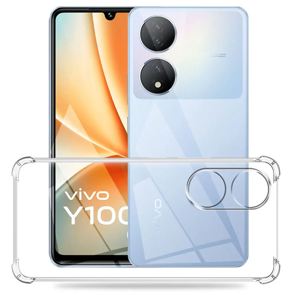 For Vivo Y100 5G V2239 Case 2023 Soft Silicone Cover For Vivo Y100 5G 900 Phone Case for VIVO Y100 Global Clear Shockproof Coque