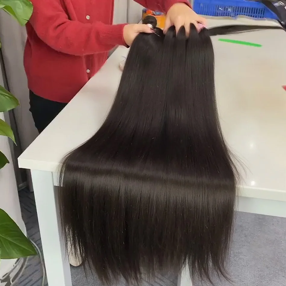 

Raw Virgin Unprocessed Straight Bundles Human Hair 3/5 Pcs Human Hair Brazilian Straight Human Hair Bundles Extensions