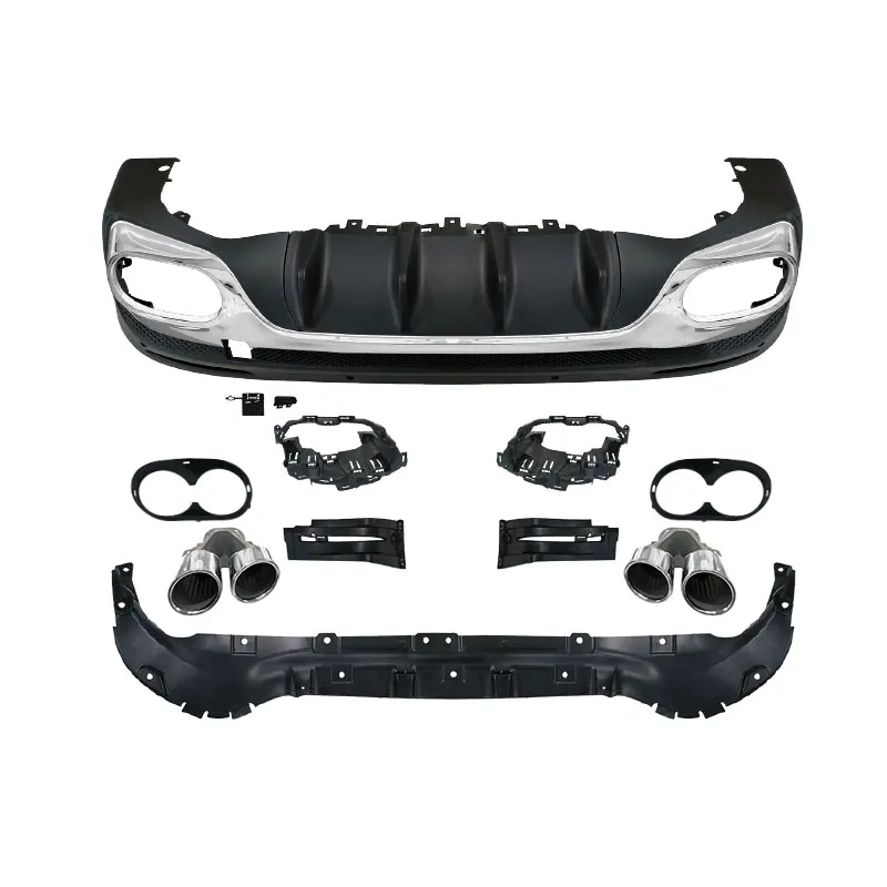 

PP Material 45 Style Car Rear Diffuser Lip Kits Muffler Exhaust for GLB Class GLB200 GLB180 GLB250 2020-2022 Car Bodykit
