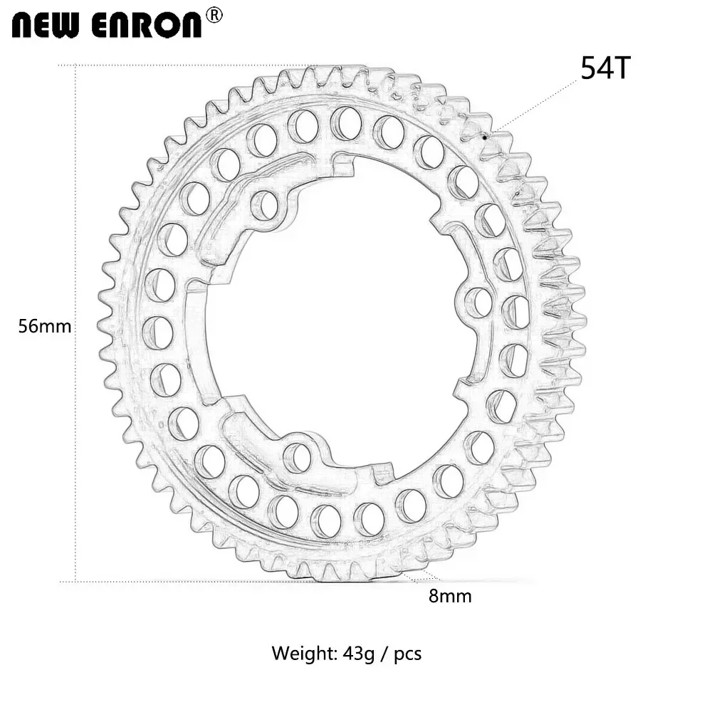 NEW ENRON 46T 50T 54T Mod Hard Steel Main Spur Gear 6449 6447X 6448X 6449X RC Cars for Adults Traxxas XMAXX MAXX REVO 2.0 XO-1