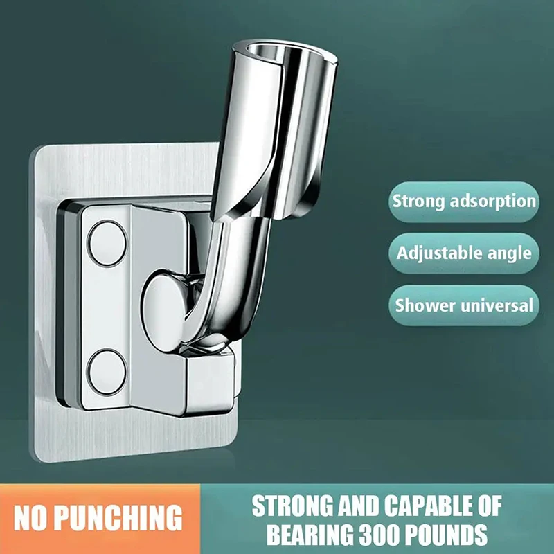 2024 supporto per doccia regolabile autoadesivo senza punzone supporto da parete montato accessori per il bagno soffione doccia accessori per il bagno