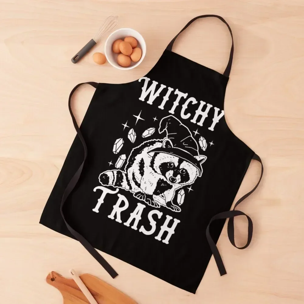 

WITCHY TRASH Apron Manicurists Costume Waiter Women Kitchen Customizable Woman Apron