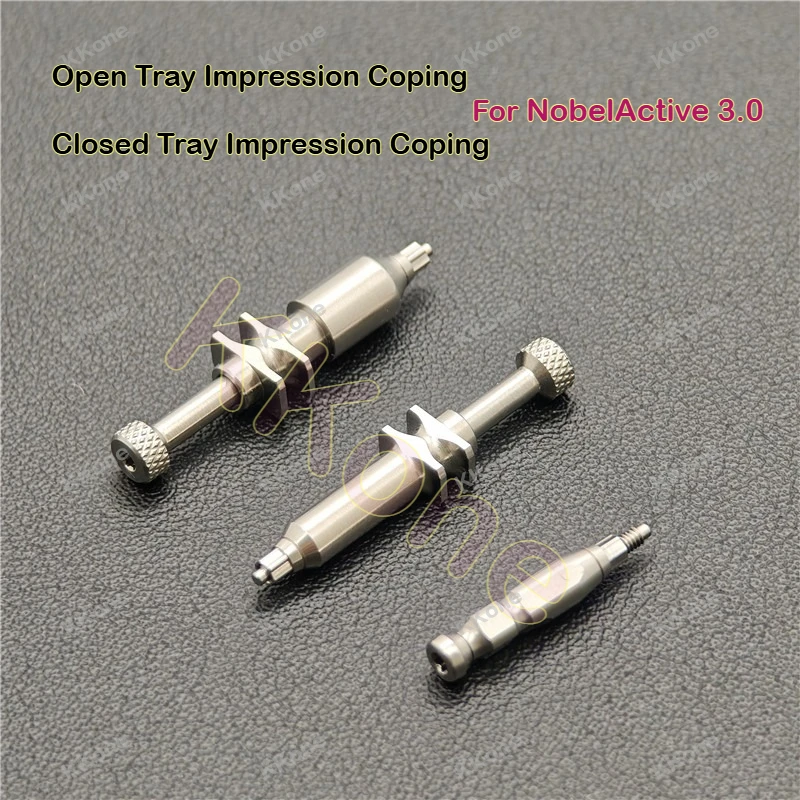 10Pcs Dental Open Tray Impression Coping & Closed Tray Impression Coping For NobelActive 3.0 Dental Lab Accessories