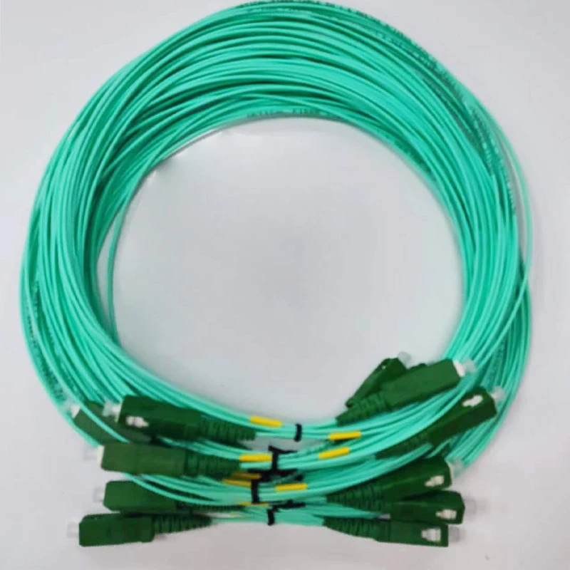 100/50 pz FTTH Jarretiere 1.6mm 3.5m Aqua G657A2 Fibra Optica Patch Cable Jumper SC Simplex SM SX SCAPC Patch Cord in Fibra ottica