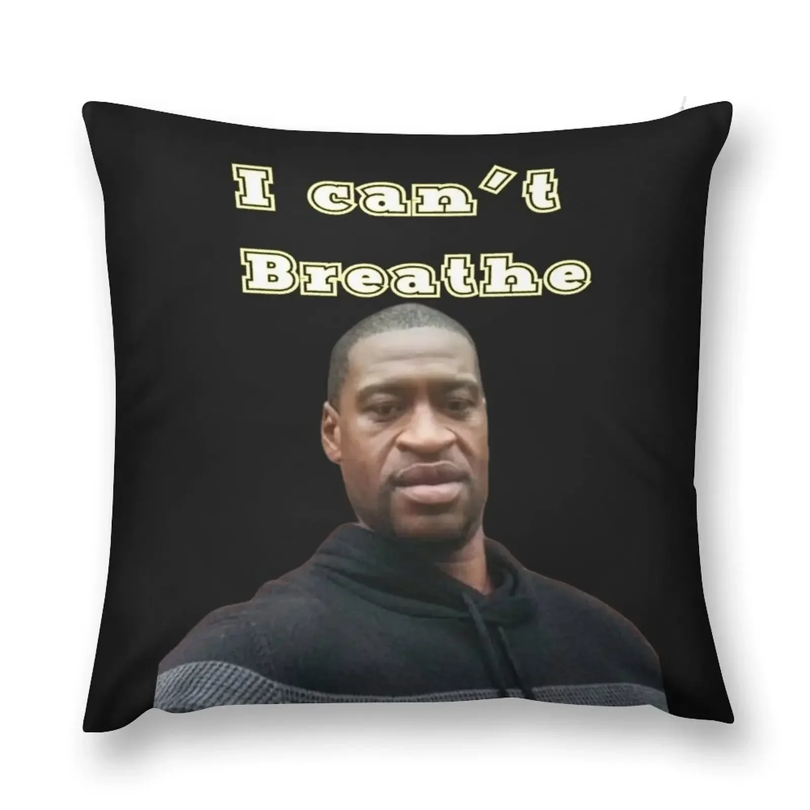 george floyd I can't Breathe Yellow Color Throw Pillow Cushion Cover Set New year Luxury Pillow Case Cushions pillow