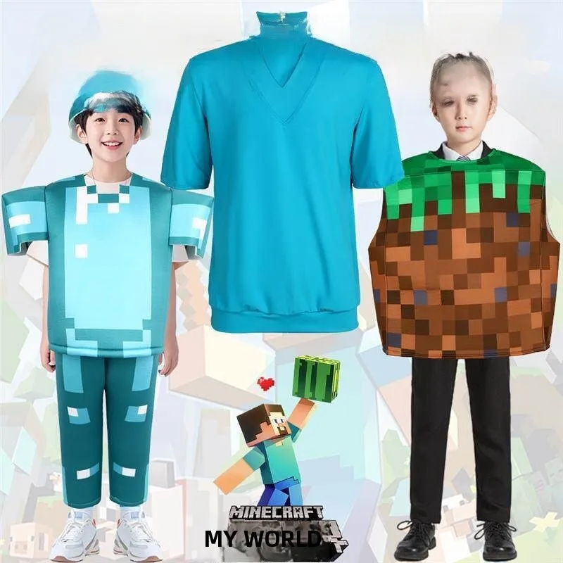 

Halloween My World Cosplay Performance Costume Crystal Armor Steve EnderDragon MC Clothes Women's Traditional Stage Outfits