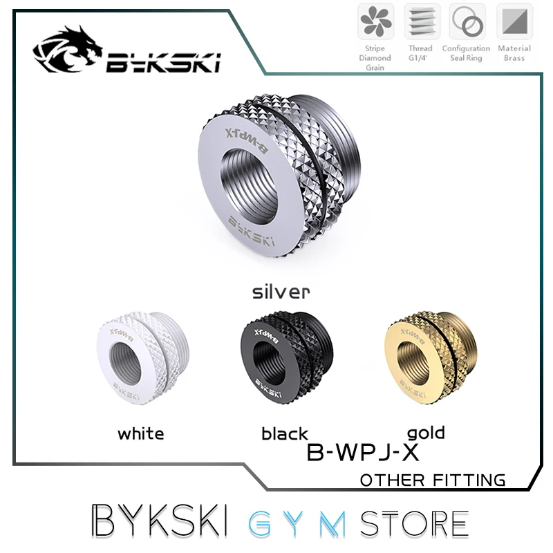 Encaixe de enchimento de água Bykski, conector cruzado de injeção de água, G1/4''-G3/4'' 7 cores, B-WPJ-X