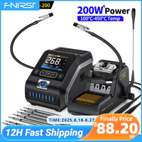 FNIRSI DWS-200 200W Power Repaid Heating Soldering Iron Staion C210 C245 Solder Iron Handle Electronic Welding Rework Station