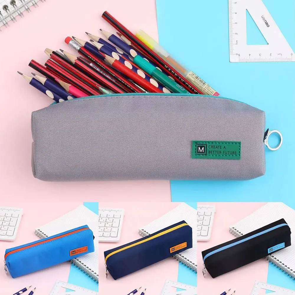 Simplicity Oxford Pencil Case Multi-functional Large Capacity Pen Bag Stationery Storage Pouch Student Gift