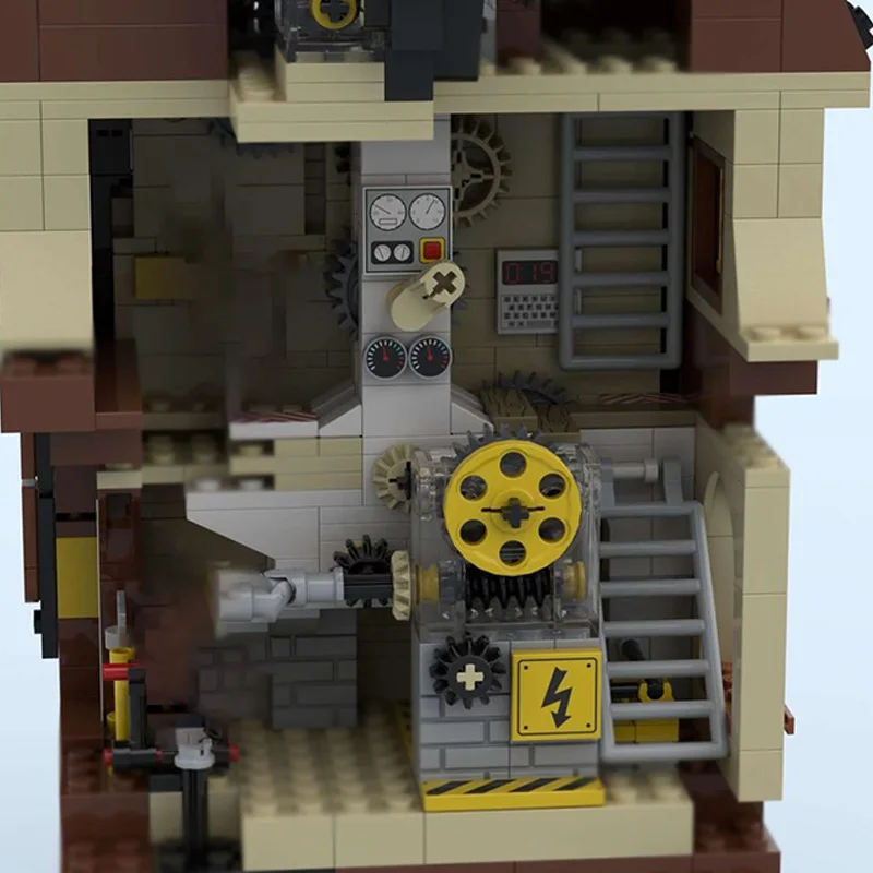 Medieval Castle Model MOC Building Bricks Cuckoo Clock Modular Technology Gifts Holiday Assemble Children Toys Suit