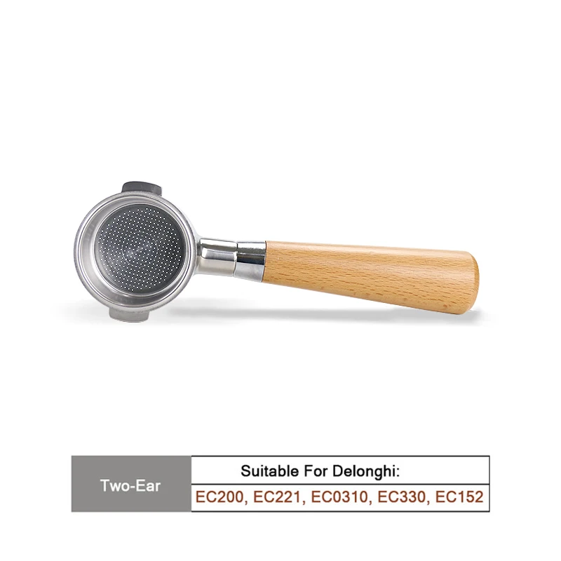 kisshome Kaffee Boden Siebträger 51MM Für Delonghi EC680 EC685 EC310 Mit 2-Tassen Filter Korb Barista Espresso Maschine Zubehör 9