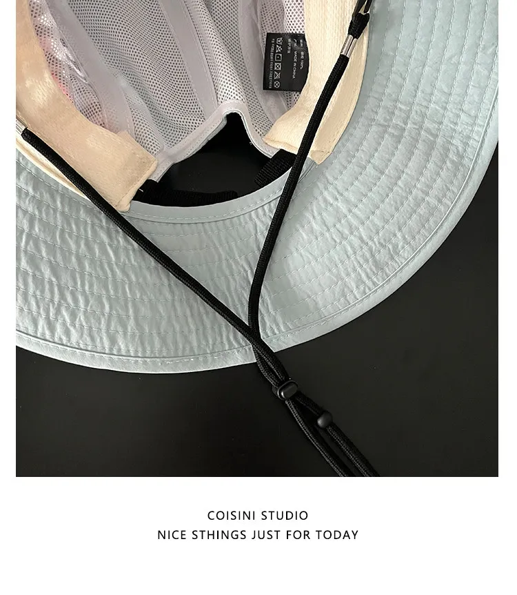 Koreanische Mode: Schnelltrocknender Leoparden-Bucket Hat für Damen und Herren – Sommer-Reise-Sonnenschutz mit Kordelzug und Joker-Personality-Design – Detail 15