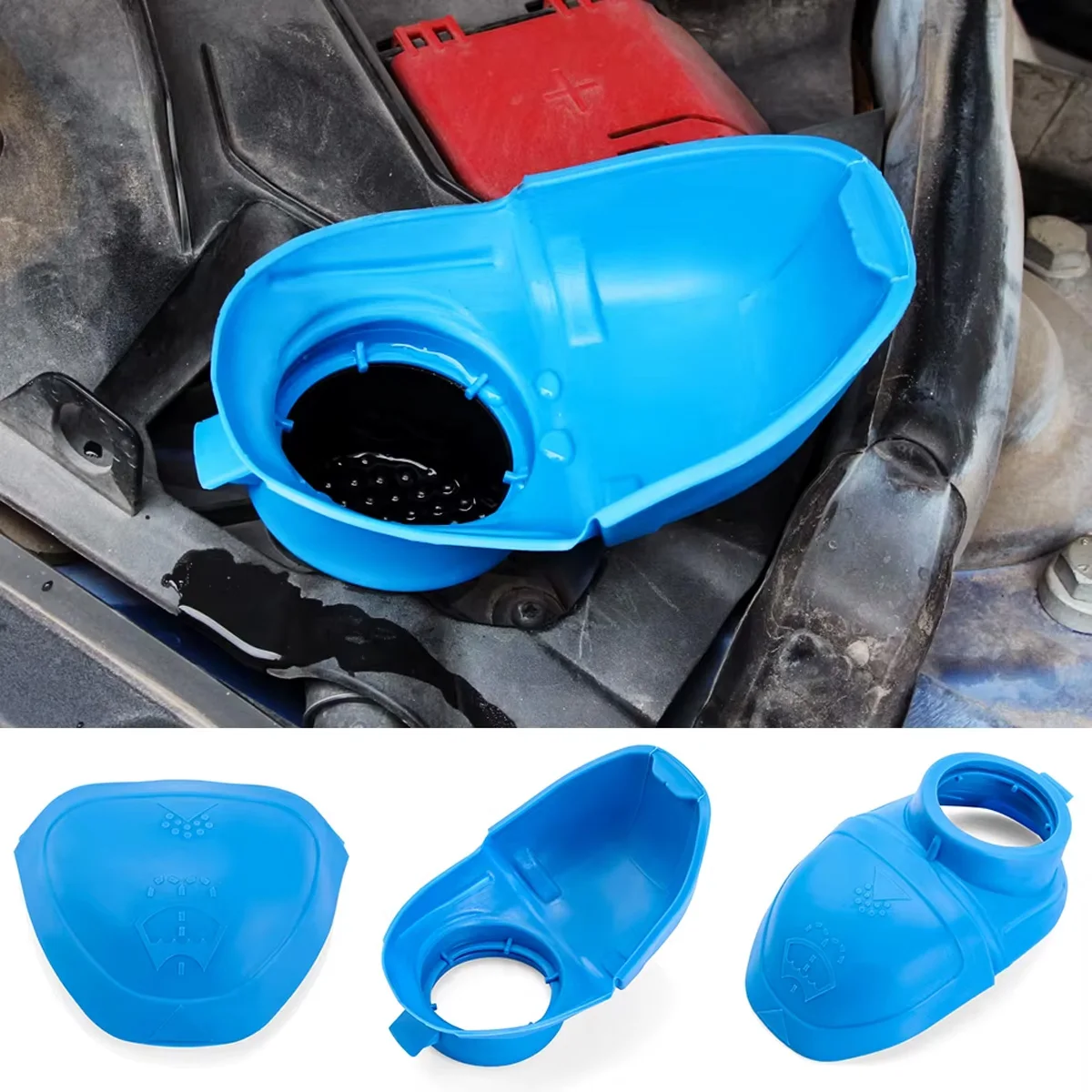 PINMOAP-tapa de botella de agua para coche, adecuada para Audi, cubierta antientudo para VW SKODA, limpiaparabrisas de coche, tapa de botella 6V0955485 00009670