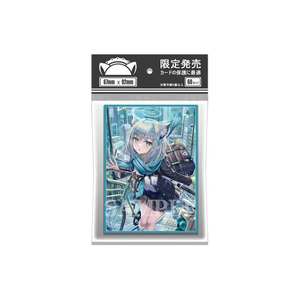 Rikuhachima Aru Cartoon Rick Deck Shielded Card Holder for MTG, PKM Game Cards, Holographic Sleeves, 67x92mm, 60Pcs