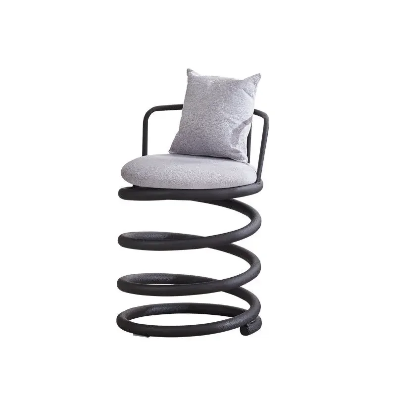 American style, high-footed spring wrought iron, bar cafe backrest chair, fashionable reception table and chair group