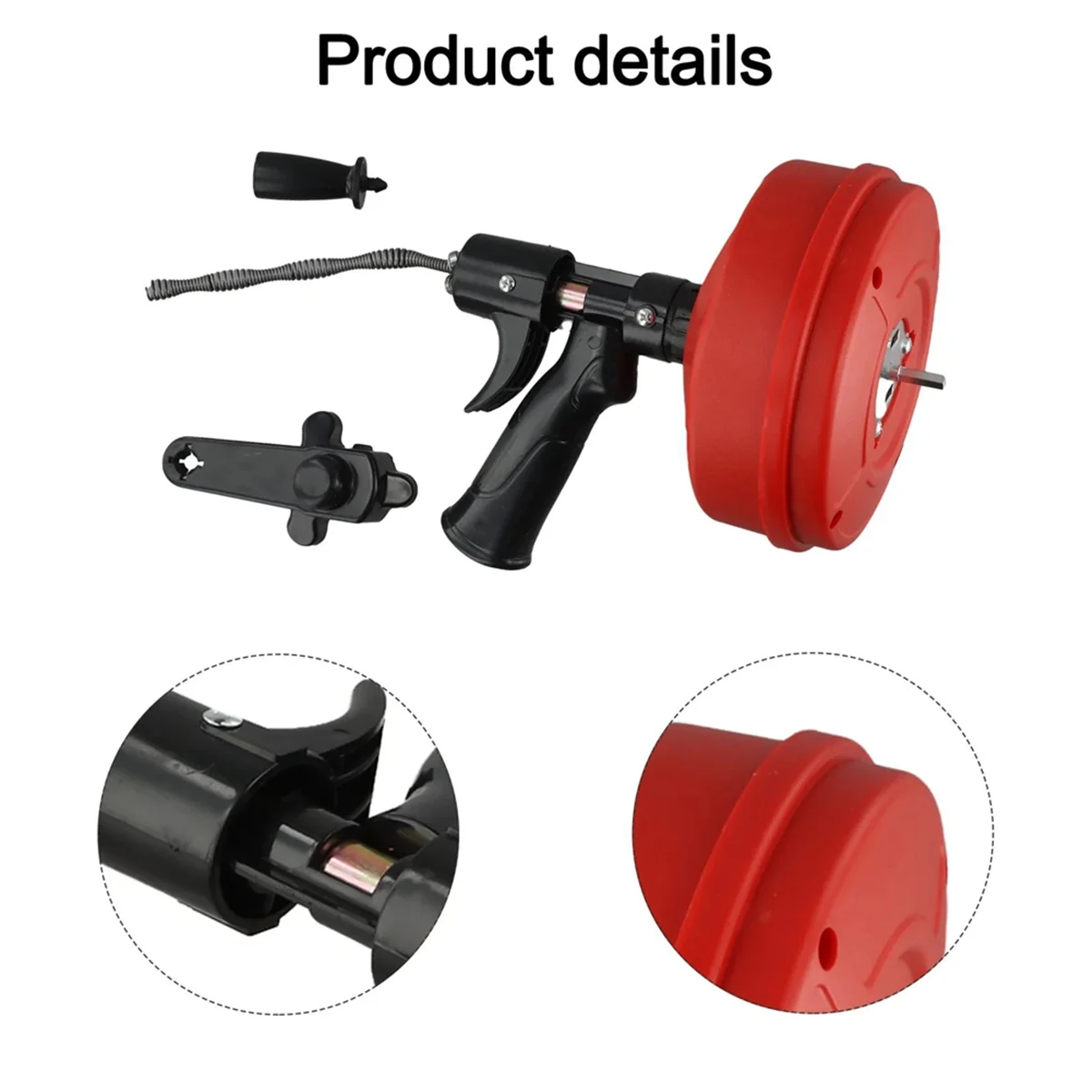 A83Z 5M Pipe Dredging Machine Sewer Pipe Unblocker Snake Pipe Dredging Tool Professional Plumbing Snake Sewer Blockage Tool