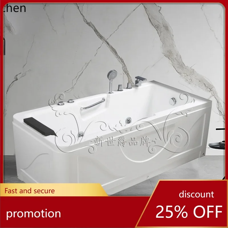

ZML Acrylic Bathtub Hotel Homestay Guest Room Wall-Mounted Bathtub Adult Bathtub