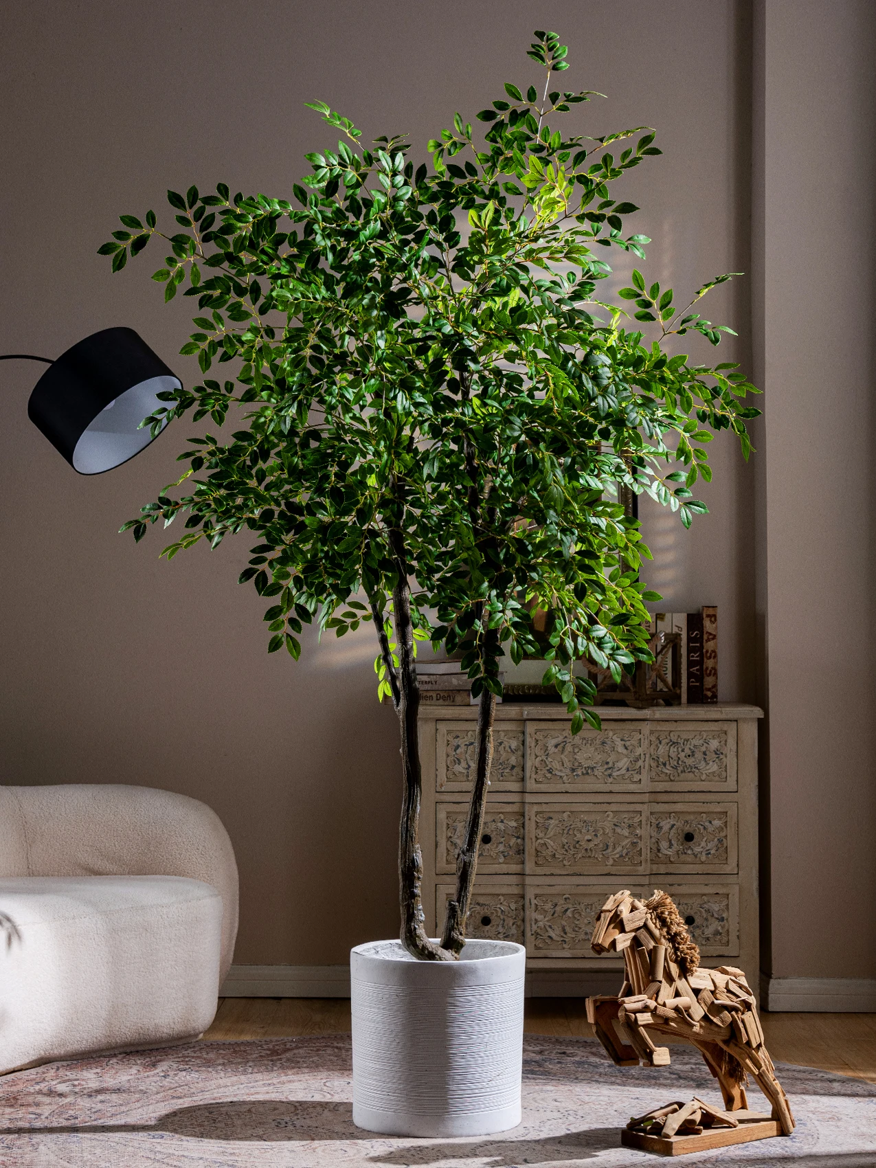 Imagem -02 - Simulação Árvore do Dinheiro Planta Verde Falsa Plantas Grandes Decoração do Assoalho Interno Parte Alta Luxo Dinheiro Ulmeiro