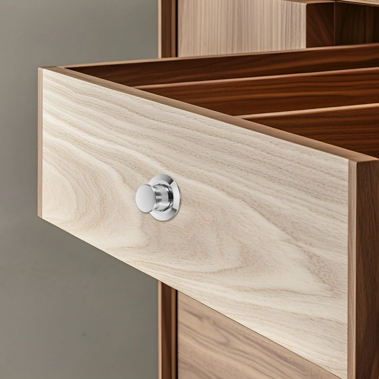 

Flush Hidden Handle For Sliding Doors Drawers Cupboards Cabinet Closet Zinc Alloy Durable Easy Install Invisible Pop-Up Design