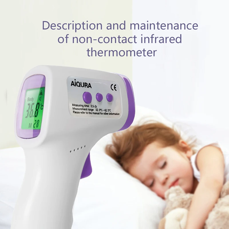 Ziqing Contactless Digital Infrared Thermometer Quick Measure IR Forehead Temperature Clinical Thermometer Baby/Adult