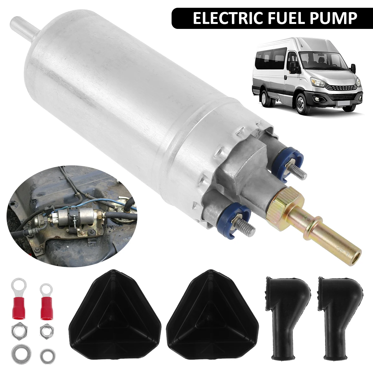 12V Electric Fuel Pump High Flow Metal Fuel Transfer Pump Kit Compatible with Daily Electric Diesel Pump Fuel Transfer Auto Part