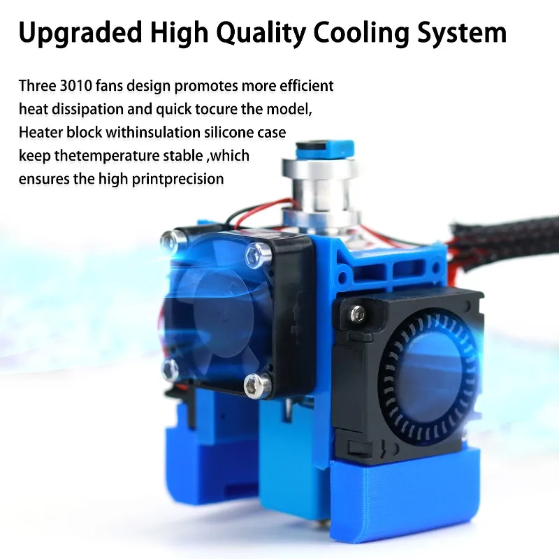 

3D Printer Accessories E3DV6 Full Metal Extrusion Head V6 & V6 Volcano Head Fan Far and Near DIY Kit