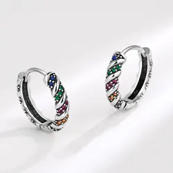 New Arrival Elegant Colorful Crystal Twist Design 925 Silver Needle Female Stud Earrings Jewelry For Women Cheap Gifts No Fade