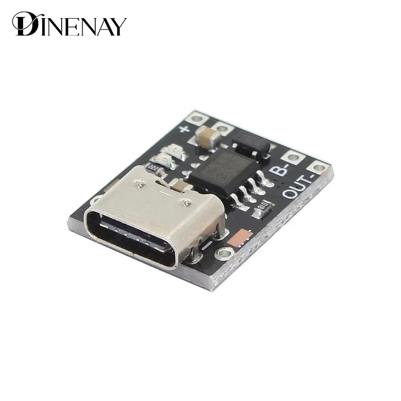 لوحة شحن بطارية ليثيوم صغيرة جدًا 1A 3.7V4.2V وحدة شاحن Type-C مع لوح حماية