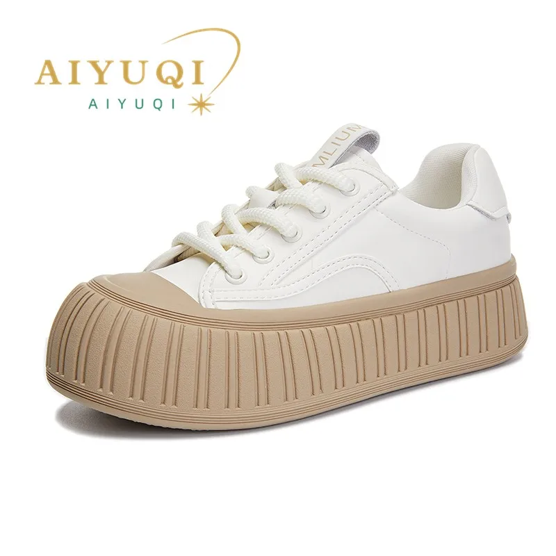 AIYUQI Women Sneakers Genuine Leather Spring 2024 New Casual Sneakers Women Platform Straps Fashion Sneakers Women Shoes