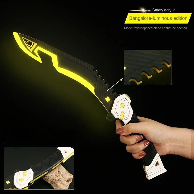 

APEX Game Weapon Surrounding 40cm 1:1 Bangalore Heirloom Cold Steel Charging Luminous Weapon Acrylic Cos Hand Collection Toys