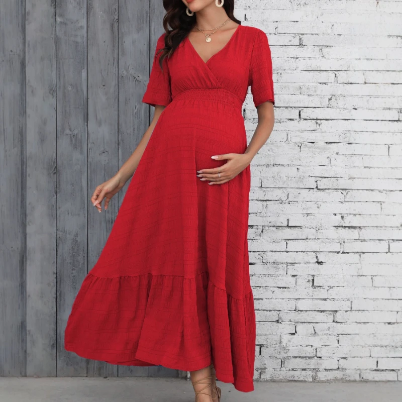 فستان للنساء الحوامل بفتحة رقب - مراجعة Maternity Wear وسعره