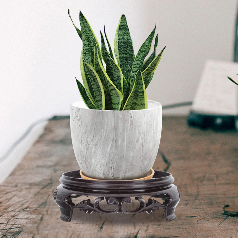 

4pcs Plastic Potted Plant Riser Strong Flowerpot Stand Floor Display Sturdy For Indoor Garden Living Room Corridors Flower Vase