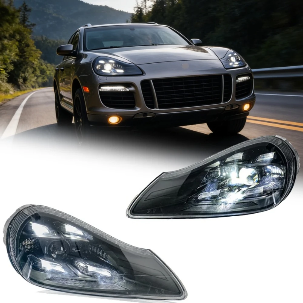 

Фары для Porsche Cayenne 957 2007-2010 годов выпуска, светодиодные лазерные матричные фары, передние фонари DRL, автоаксессуары, установка Plug and Play
