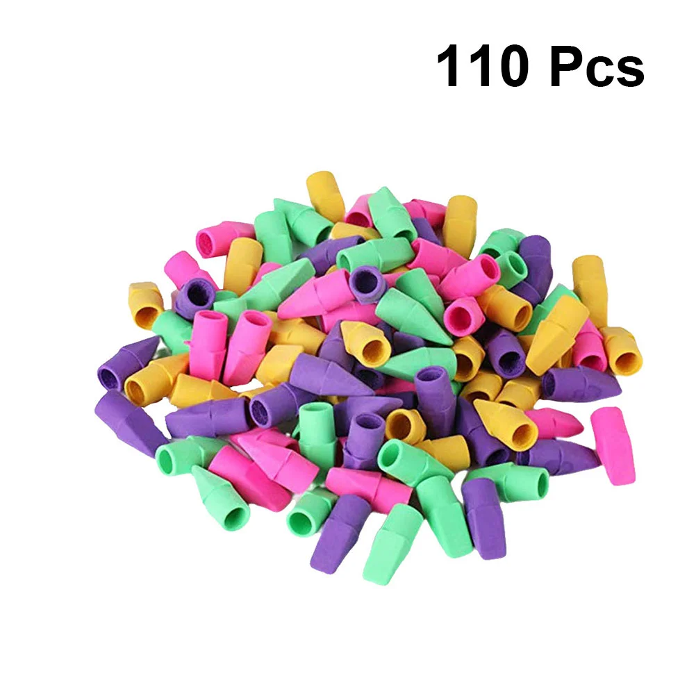 School Supplies Pencil Eraser Topper Erasers for Kids Color Pencils Stationery Cap