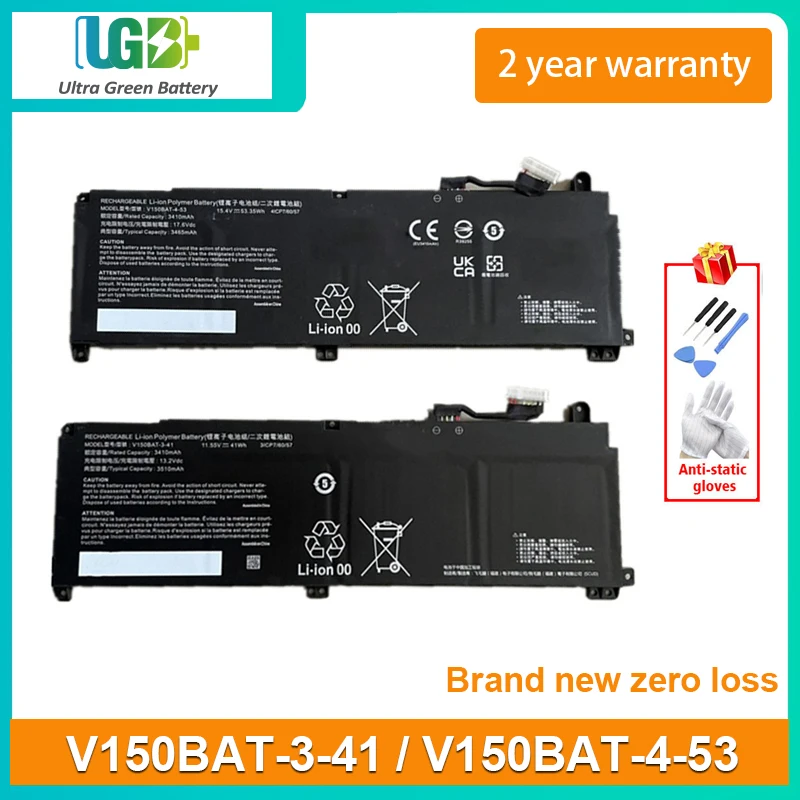 UGB New V150BAT-4-53 V150BAT-3-41 Laptop Battery For Hasee Z7-DA5NS Z7-DA7NS  Z7-DA7NT Z8-DA7NT Z8-DA7NP Z8-DA7NT G8-DA7NT