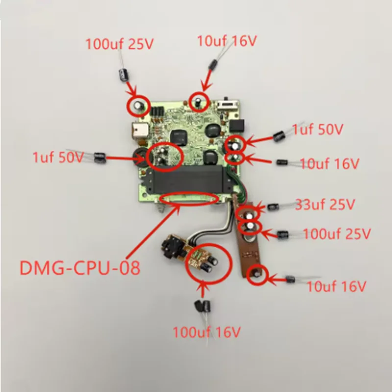 Just change it1set High Quality For Gameboy Classic GB DMG Motherboard Capacitor Electric Capacity Inductance Repair Replacement