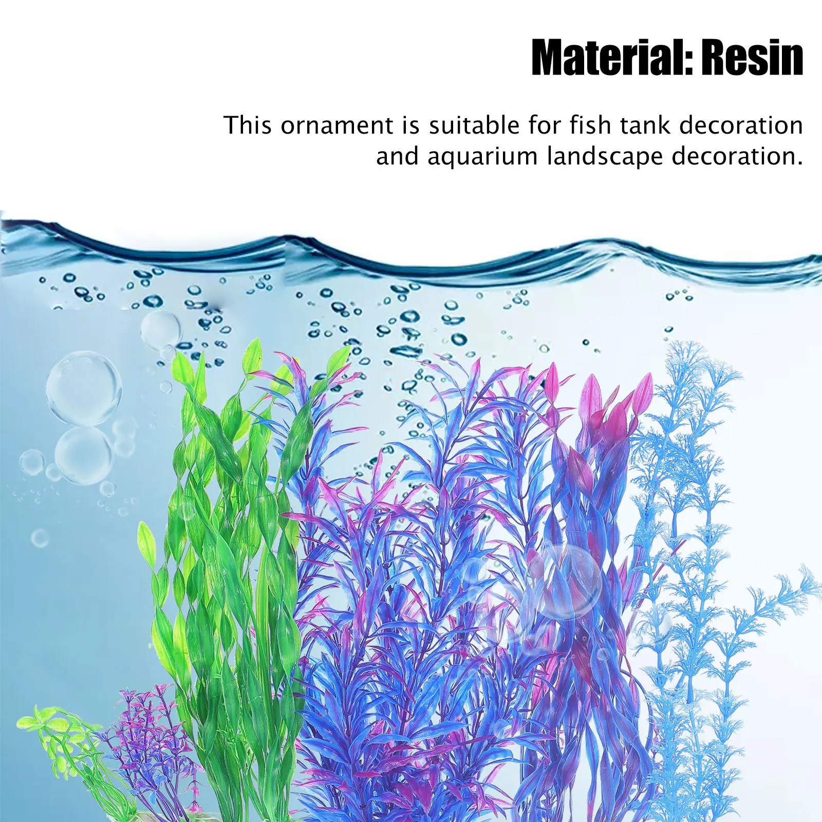 

8Pcs Simulation Seaweed Aquarium Decor Delicate Resin Seaweed Ornaments Fish Tank Decoration Natural Style Aquarium Accessory