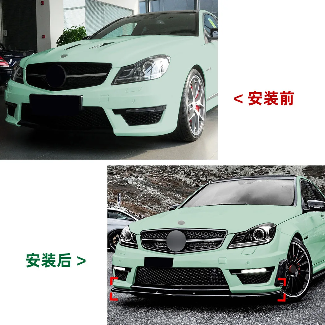 2011 To 2014 For Mercedes Benz W204 C Class Sedan C63 AMG Car Front Bumper Spoiler Lip Lower Splitter Blade Body Kit By ABS