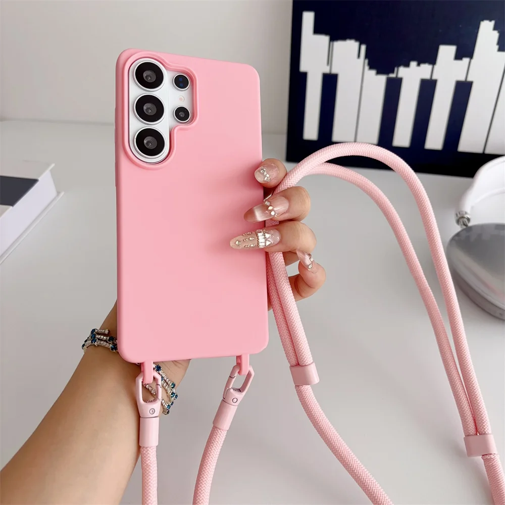 Official Lanyard Case For Samsung Galaxy S26 S25 Edge S24 Ultra S23 S22 S21 Plus S20 FE A16 A06 5G Crossbody Cord Strap Cover view 4
