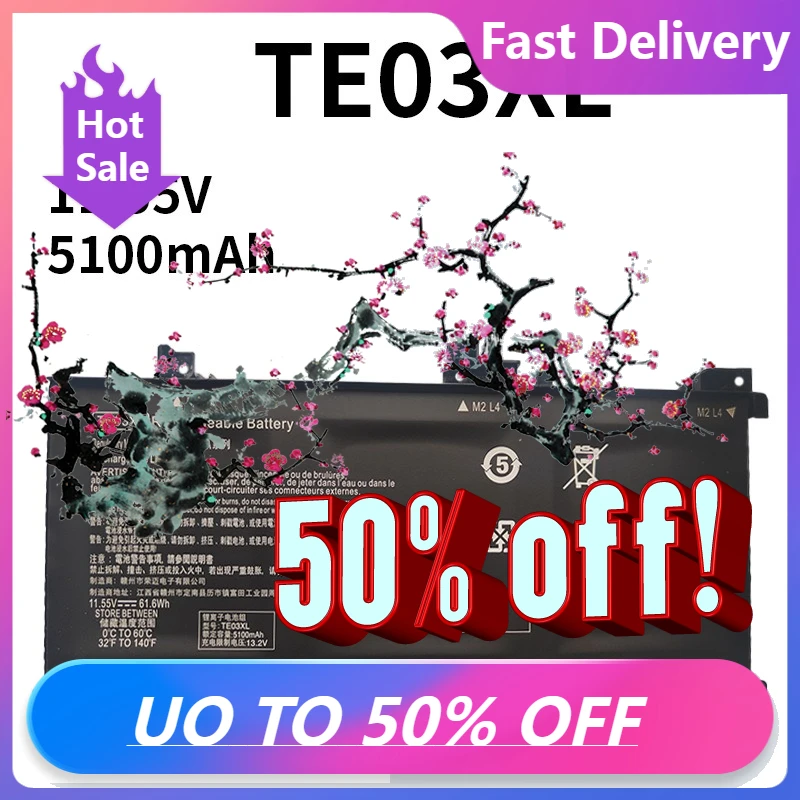 

【Fast Delivery】TE03XL 11.55V 61.6Wh Battery Suitable For The All-new Light And Shadow Elf 2 TPN-Q173 Light And Shadow Elf 1 Batt