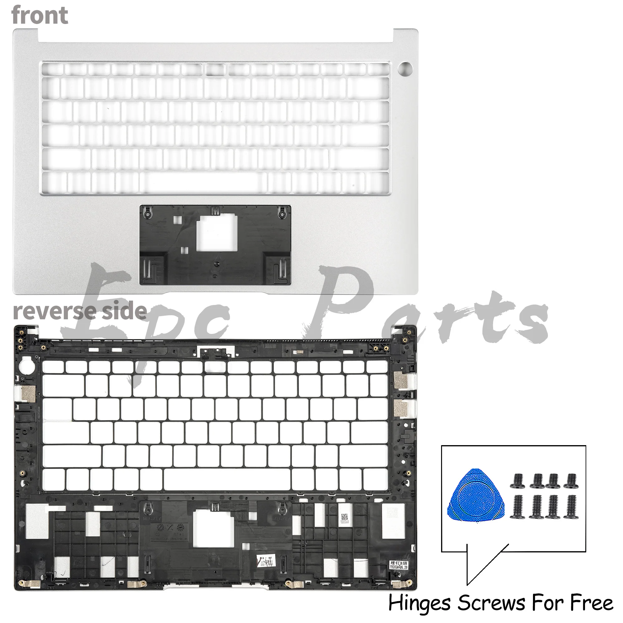 Parti Epc per Matebook D14 NBL/NbB Series Nbl-WAQ9R NbB-WAH9 LCD Cover posteriore lunetta anteriore fondo parti di copertura HingeCover sostituire argento