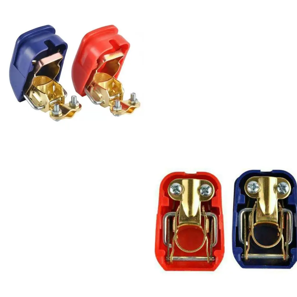  Electrode Battery Terminal Connector Clamps for Car SUV Ship RV Vehicle Top Post
