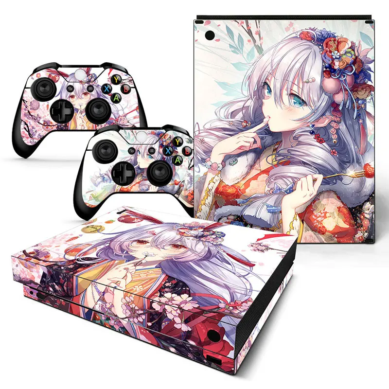 Cute Xiaoqing New Style Game Full Cover Skin Console & Controller Decal Stickers for Xbox One X Skin Stickers Vinyl