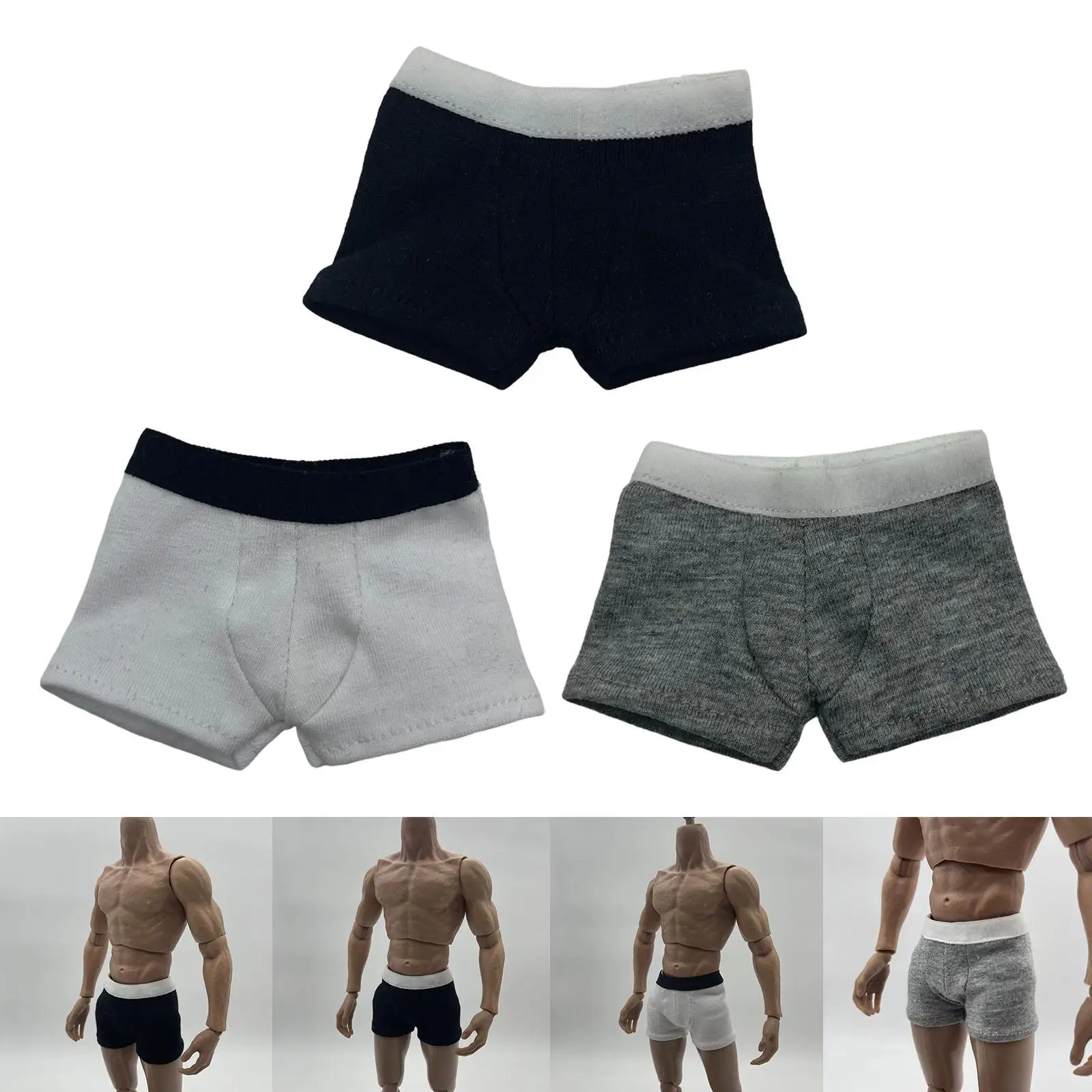 1:6 mannelijke figuurkleding, slips herenondergoed premium comfortabel en zacht