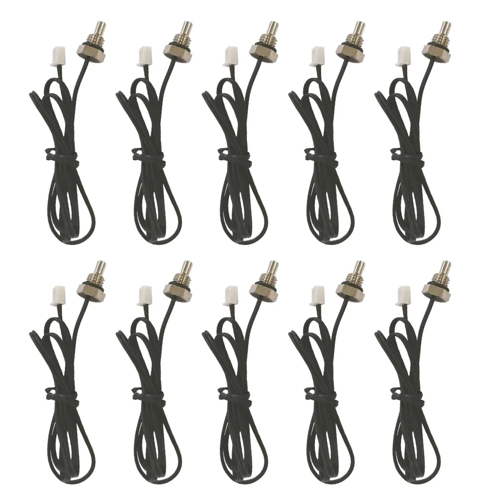 10pcs M8 Threaded Temperature Sensor with Stainless Steel Body for For shower Heads Water Heaters 10K 50K 100K B3950