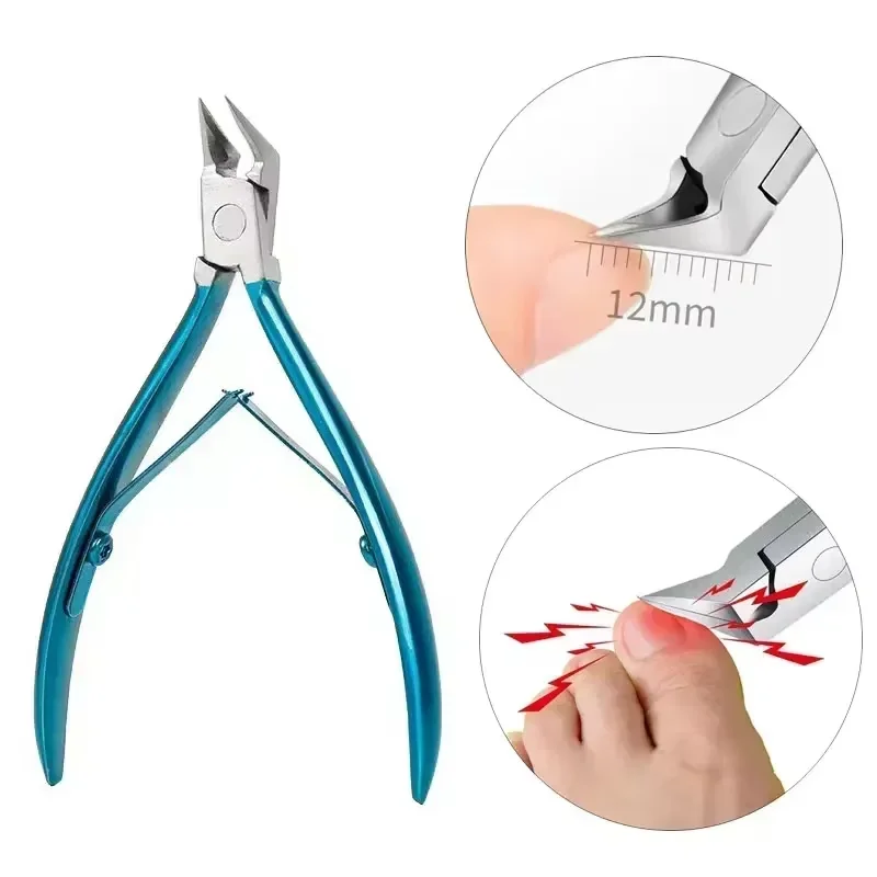 

1 шт. профессиональные кусачки для толстых вросших ногтей с широким отверстием, нескользящие кусачки для ногтей с длинной ручкой, триммеры, машинка для стрижки
